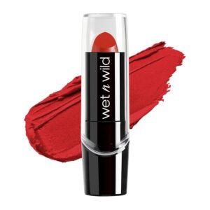 wet n wild Silk Finish Lipstick, Hydrating Rich Buildable Lip Color, Formulated with Vitamins A,E, & Macadamia for Ultimate Hydration, Cruelty-Free