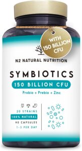 Probiotics 400 Billion CFU/gr* Shock Treatment with 20 Multi Strains, Prebiotics & Zinc with Highest Concentration.