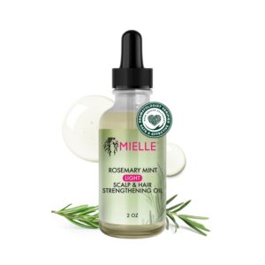 Mielle Organics Rosemary & Mint Light Hair Oil, Split Ends & Dry Scalp Treatment - Infused with Biotin & Essential Oils for Strengthening